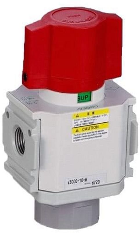 CKD series V modular white shut-off valve (image 840x580px)